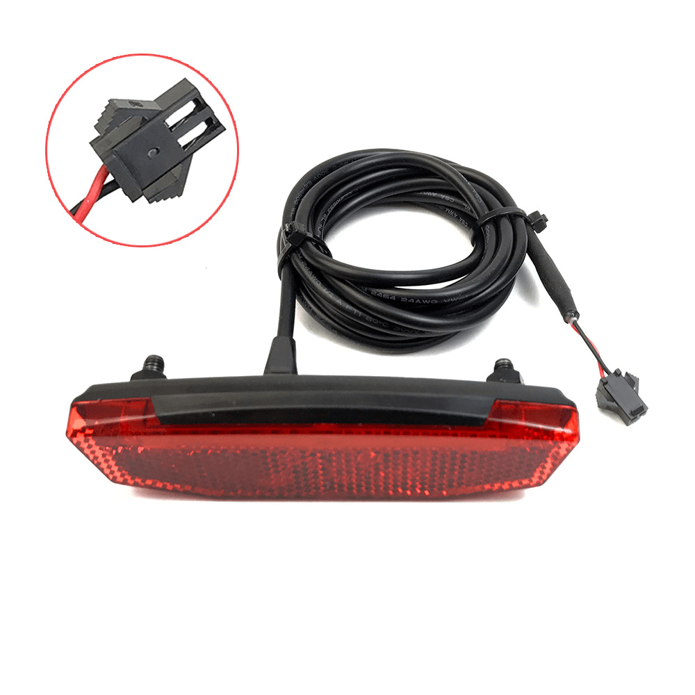 BIKIGHT 6-60V Ebike Rear Light/Tail Light LED Safety Warning Rear Lamp for E-Scooter SM Interface Connections - MRSLM