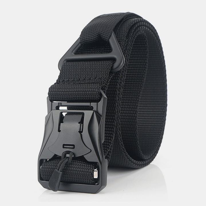 Men Nylon Braided 125Cm Magnet Quick Release Buckle Multifunctional Outdoor Military Training Tactical Belts - MRSLM