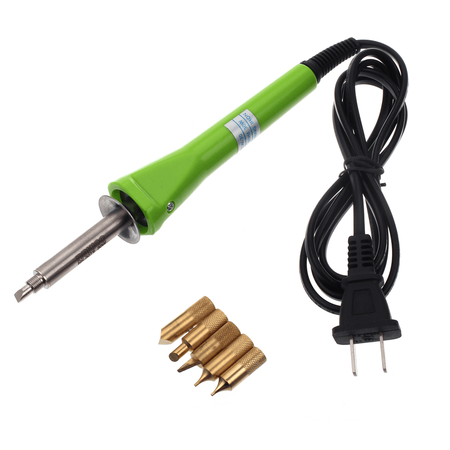 6Pcs 30W Multifunctional Crafts Wood Burning Pen Soldering Solder Iron Pencil Kit - MRSLM