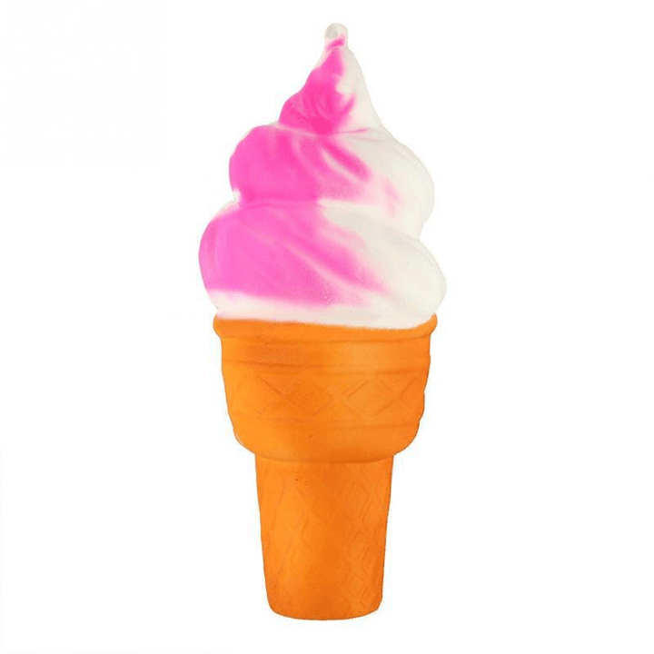 Simulation Ice Cream Pendant PU Cake Model Fun Cone Pendant Soft Bread Lanyard - MRSLM