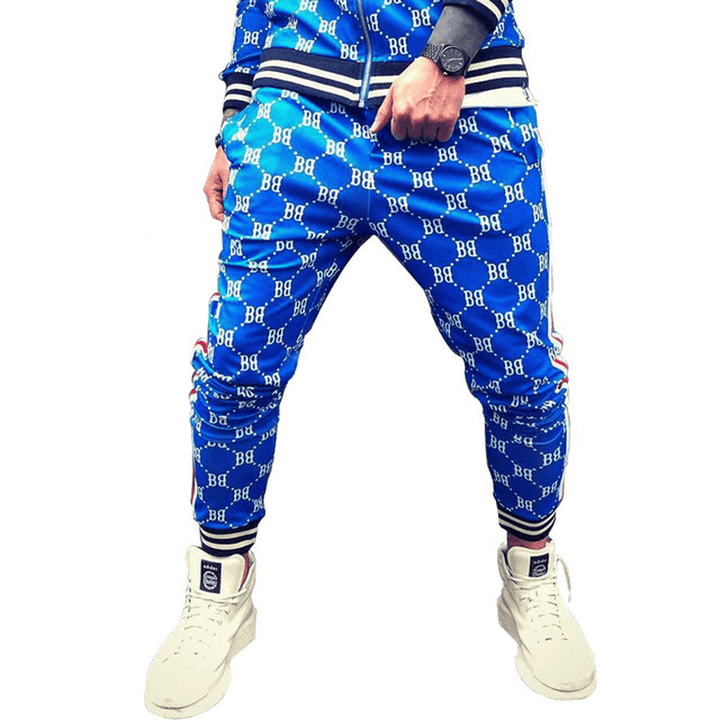 Sports Striped Sweatpants Men'S Youth Casual Plaid Pants - MRSLM