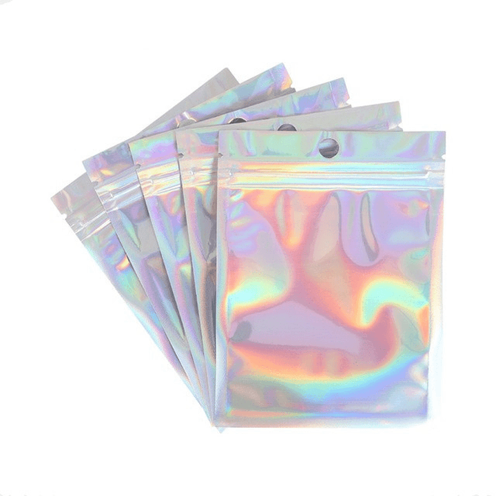 8 Sizes 20Pcs Pack Plastic Bag Aluminum Foil Hologram Food - MRSLM