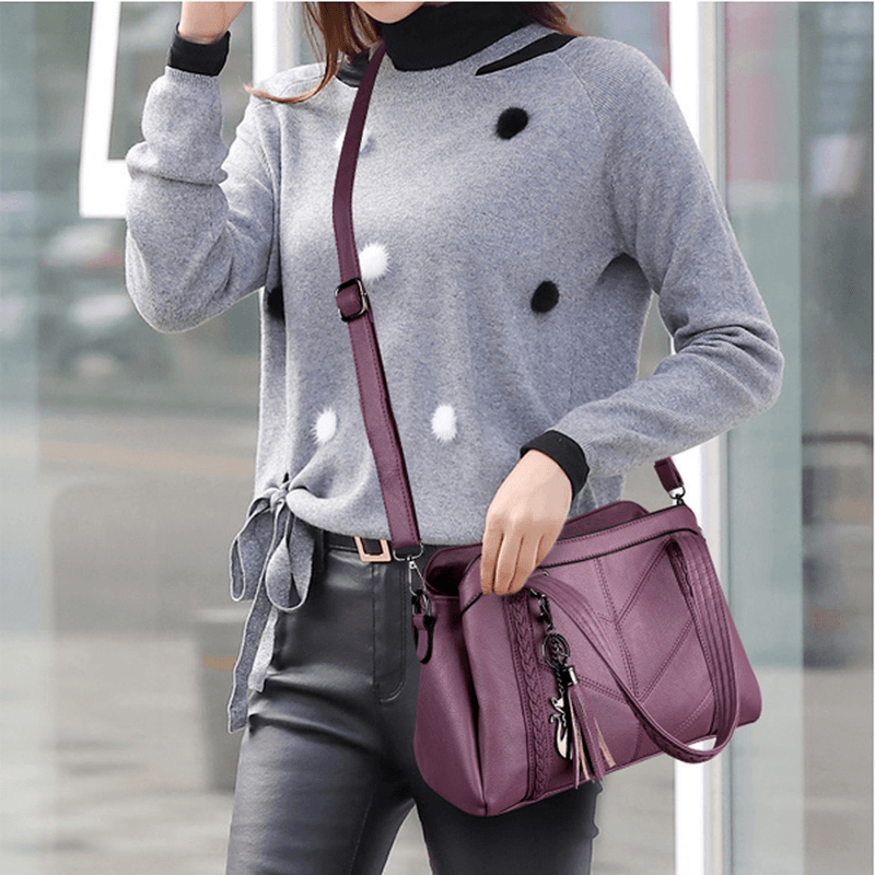 Women Elegant Soft PU Handbag Shoulder Bags Crossbody Bags - MRSLM