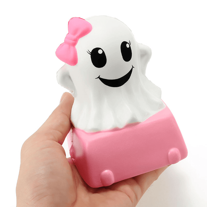 Connie Squishy Ghost Cake Humbo 12Cm Slow Rising with Packaging Halloween Decor Collection Gift Toy - MRSLM