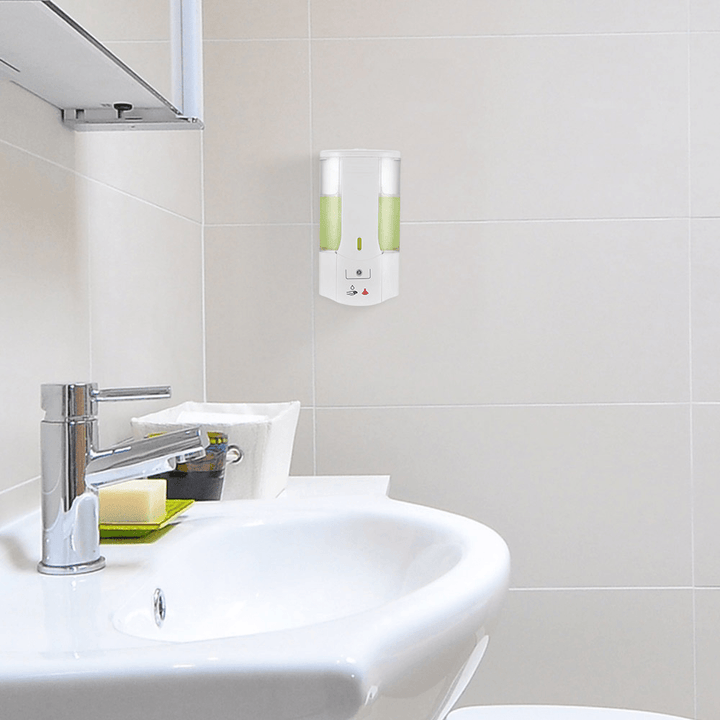 400ML Wall Mounted Automatic Soap Dispenser Hand Sanitizer Dispenser Smart IR Sensor Touchless Detergent Liquid Soap Dispenser for Kitchen Bathroom Hospital - MRSLM