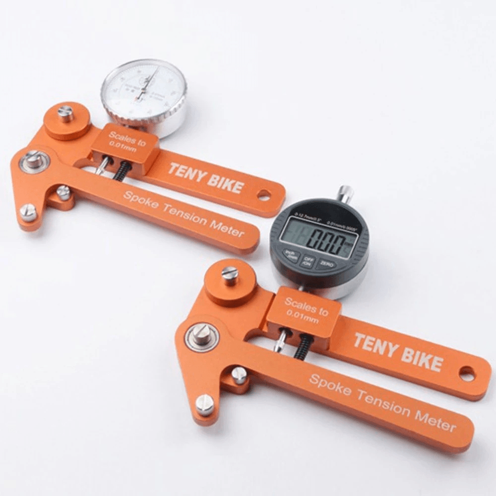 Aluminum Alloy Spoke Tension Meter Bikes Indicator Tensiometer Scales to 0.01Mm Wheel Correction Rim Adjustment Tool - MRSLM