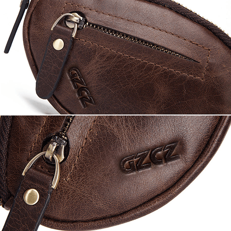 GZCZ Genuine Leather Car Key Holder Key Bag - MRSLM