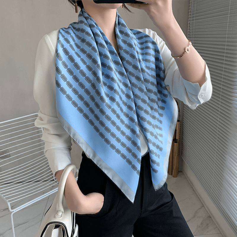 Retro Women'S Simple All-Match Western Fashion Temperament Twill Scarf - MRSLM