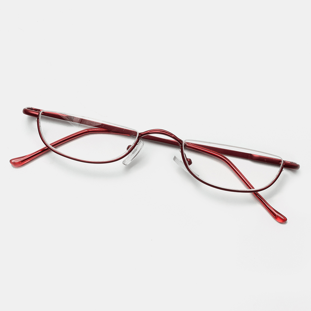 2 Color Half Frame Half Arc Frame Reading Glasses - MRSLM