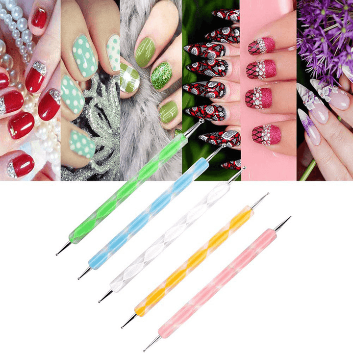 24Pcs Mandala Dotting Tools Rock Painting Kit Dot Nail Art Pen Paint Stencil - MRSLM