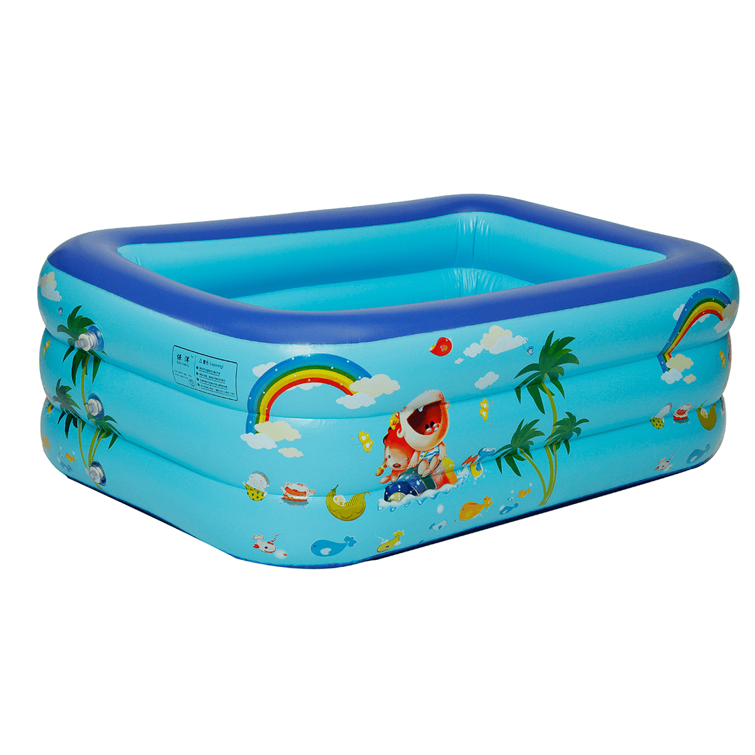 Inflatable Swimming Pool Outdoor Children Bath Pool Kids Paddling Bathtub-1.3M/1.5M - MRSLM