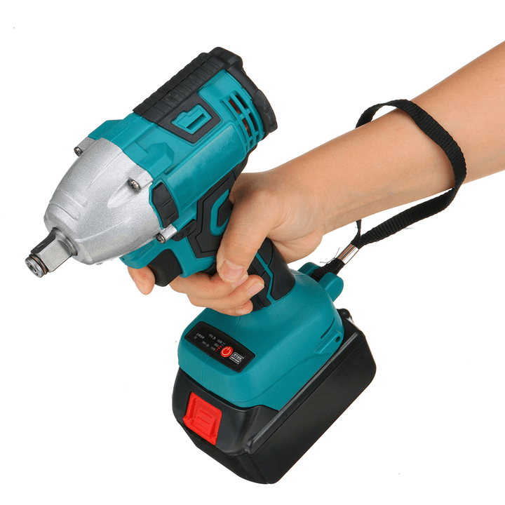 330N.M Cordless Electric Wrench Brushless Impact Wrench W/ 1/2Pcs Battery & 5 Sockets - MRSLM