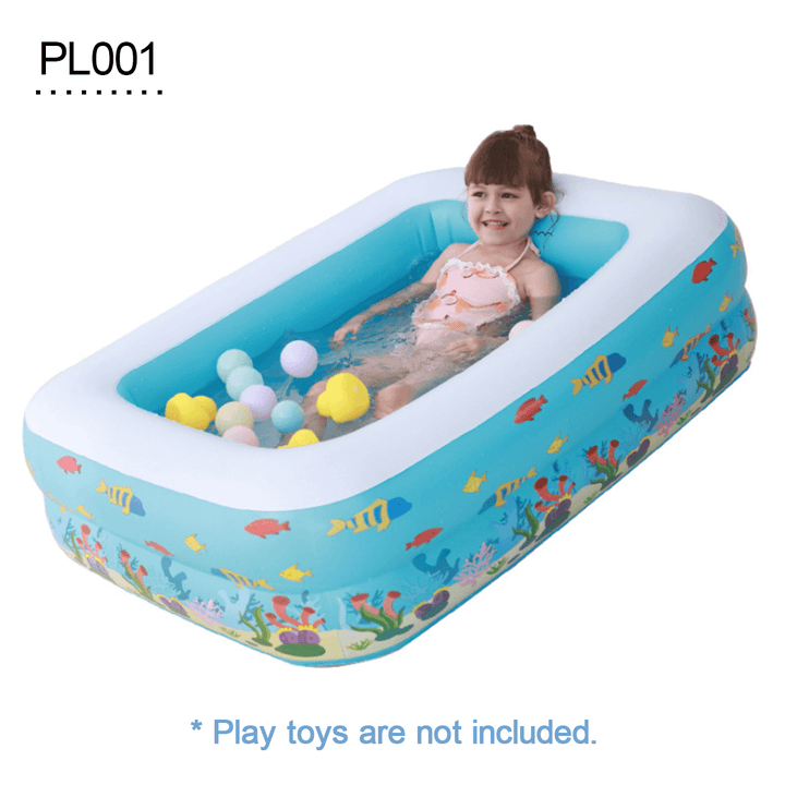 45.3X33.8X13.8'' Inflatable Swimming Pool Family Play Center Swim Baby Kids Child Backyard Garden - MRSLM