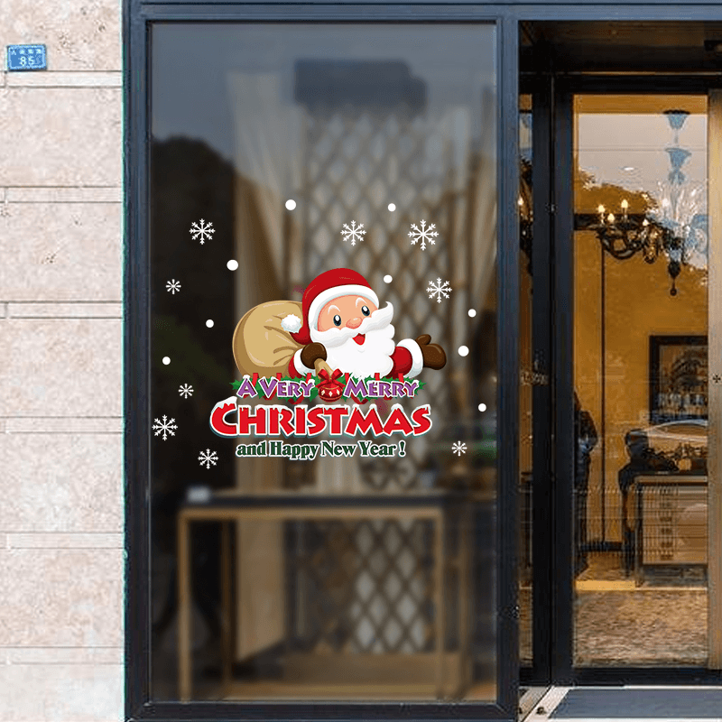 Miico XL506 Christmas Sticker Home Decoration Sticker Window and Wall Sticker Shop Decorative Stickers - MRSLM