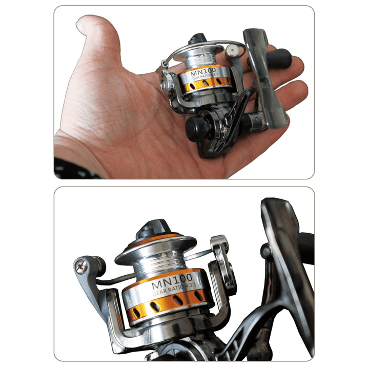 ZANLURE MIN100 1#/120M 4.3:1 Mini Ice Fishing Reel Ultra Light Spinning Fishing Reel Sea Fishing - MRSLM