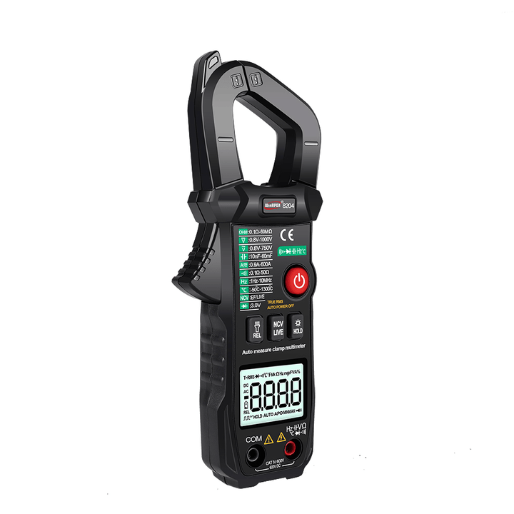 Winapex 8204 Intelligent Automatic True RMS Clamp Meter DC Current Measurement with Temperature Measurement AC/DC Multimeter - MRSLM