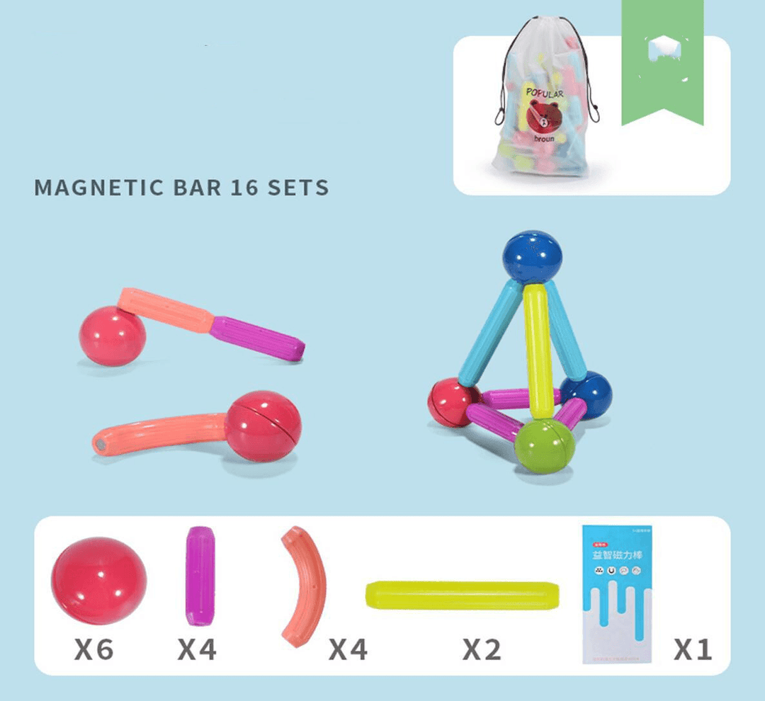 Children'S Educational Toys New 3D Ever-Changing Magnetic Rod - MRSLM