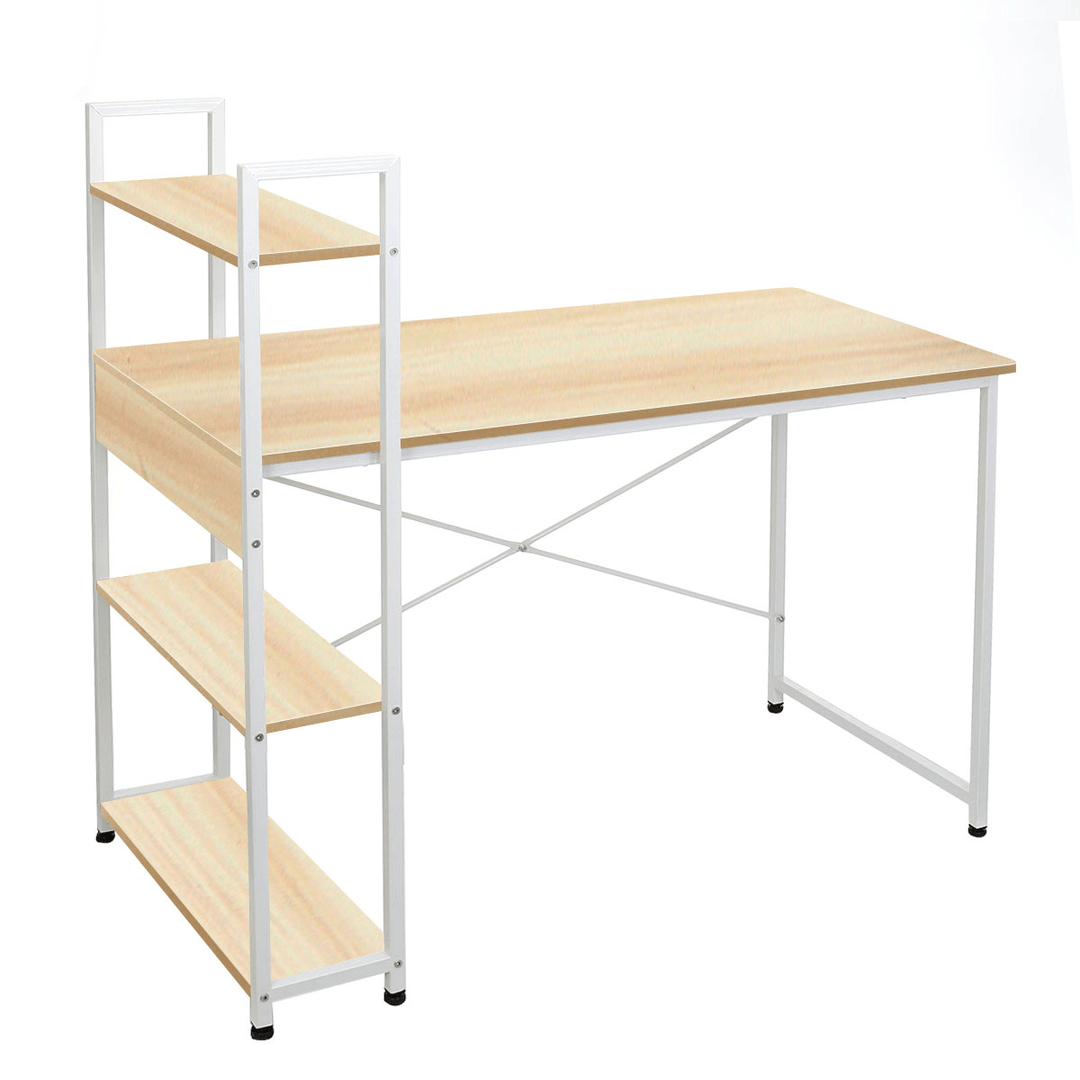 Computer Laptop Desk Writing Study Table Bookshelf Desktop Workstation with Storage Racks Home Office Furniture - MRSLM