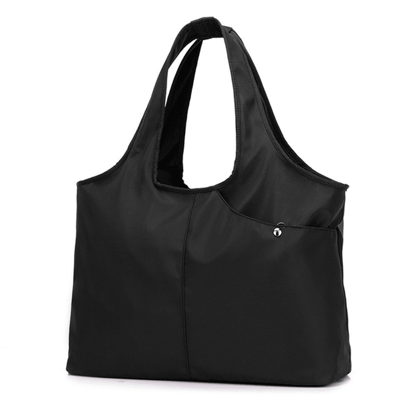 Women Nylon Handbag Solid Tote Bag Multi Pocket Shopping Bag - MRSLM