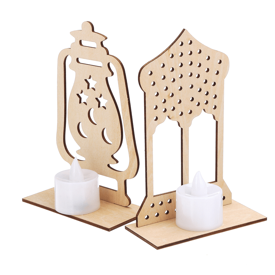 Wooden Lamp DIY Islamic Palace LED Decorations Desktop Gifts for Eid Mubarak - MRSLM