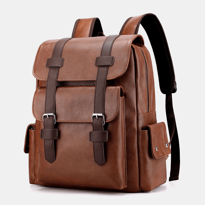 Men Vintage 14 Inch Laptop Large Capacity Bag Backpack - MRSLM