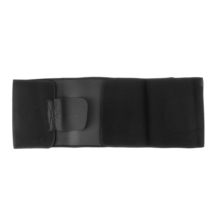 KALOAD Sports Fitness Body Shaping Waist Belt Elastic Pressure Straining Waist Support - Black - MRSLM