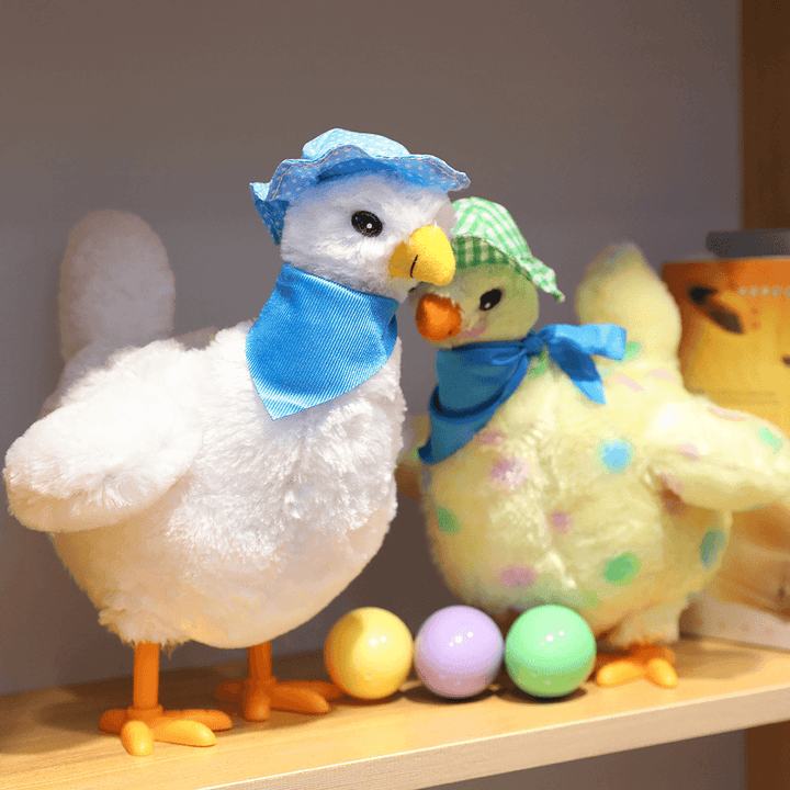 Electric Egg Laying Hen Funny Plush Toy Plush Doll for Kids Gift - MRSLM