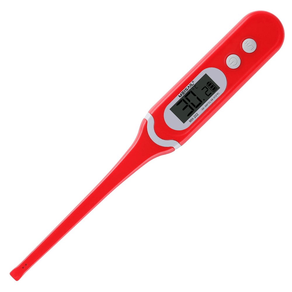 -50℃~300℃ LED Display Waterproof Probe Thermometer Speed Reading Thermometer Water Food Thermometer for Home Kitchen Cooking Baking Grilling - MRSLM