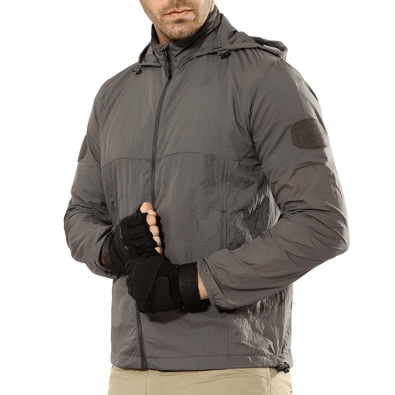 Mens Tactical Skin Outdoor Skin Jacket Lightweight Thin Wind - MRSLM