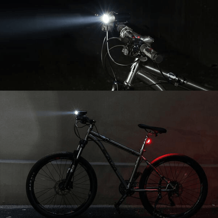 Wheel up 600LM Bicycle Light Set Cycling Bike Light Tail Light Set USB Rechargeable IPX4 Waterproof - MRSLM