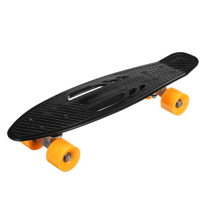 22Inch Unisex Children Adults Skateboards Hollow Design Skate Board Deck Strong Pulley Wheel High Elastic Shock Absorption PU Longboard - MRSLM