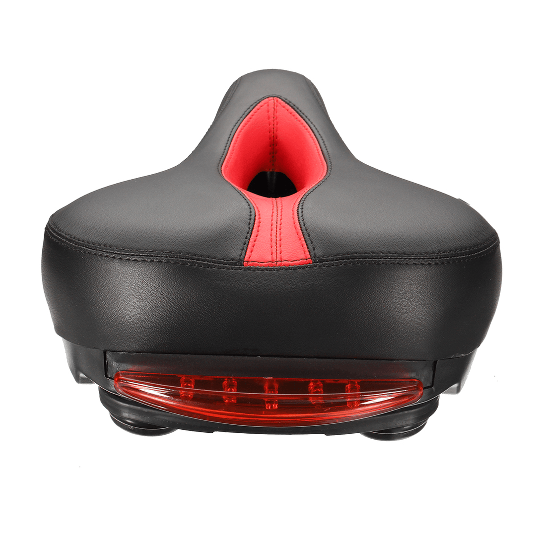 BIKIGHT LED Bike Seat Safety Taillight Breathable Shockproof Cycling Saddle Seat Cushion - MRSLM