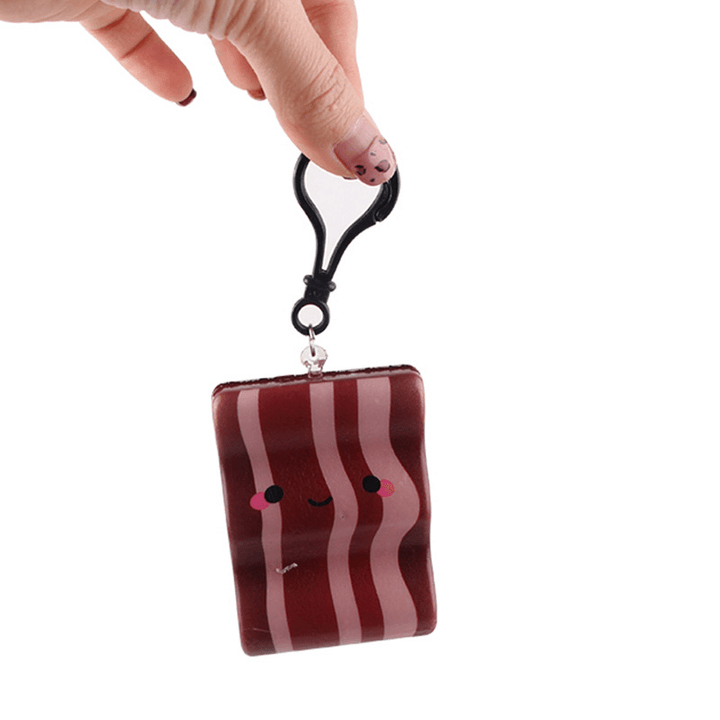 Squishy Bun Food Cute Phone Bag Hanging Decor Keyring Beef Milk Box Chocolate Slow Rising 7Cm Gift Collection - MRSLM