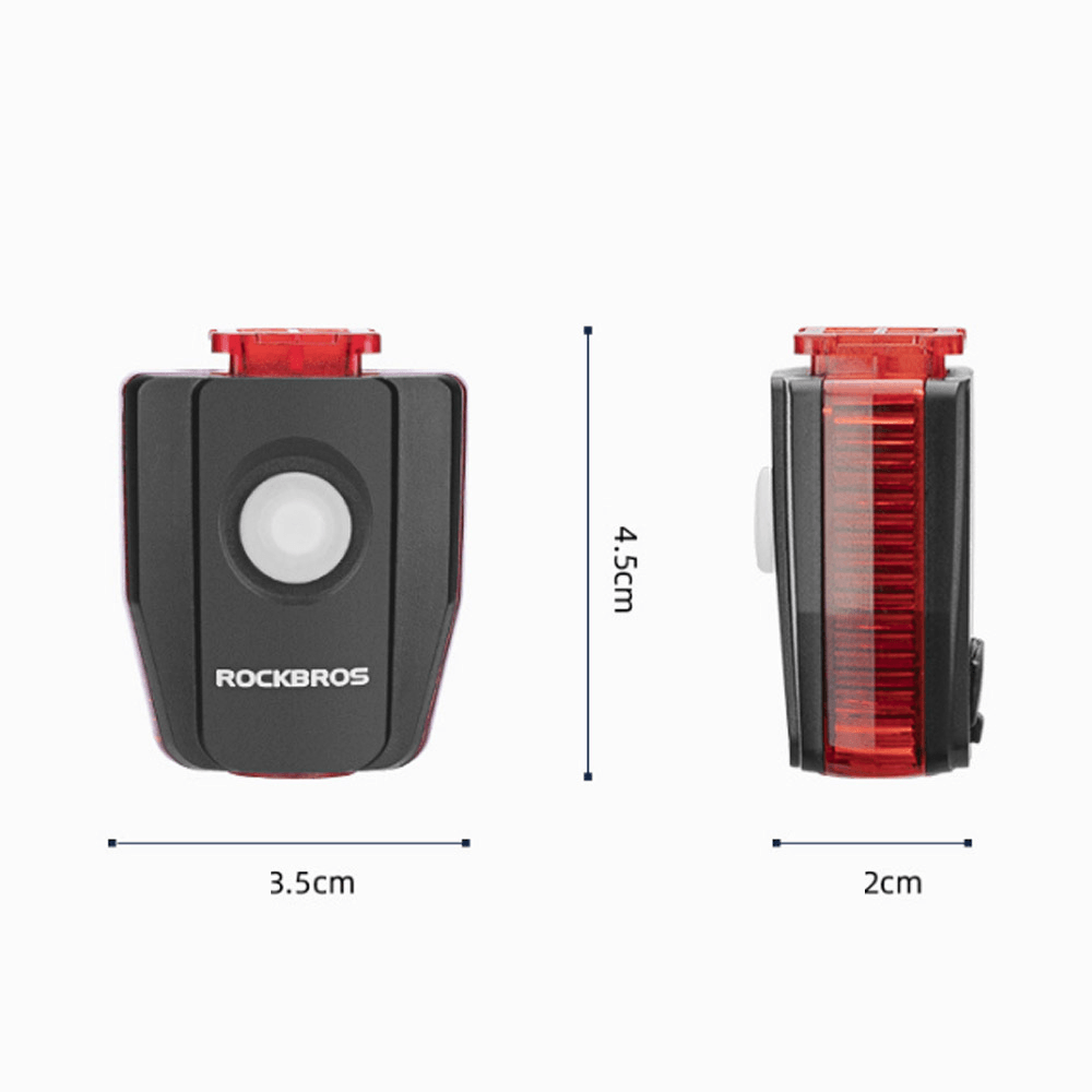 ROCKBROS BK330 100Lm LED Bike Taillight USB Rechargeable 3 Modes 180° Adjustable Waterproof Bike Light Outdoor Cycling - MRSLM