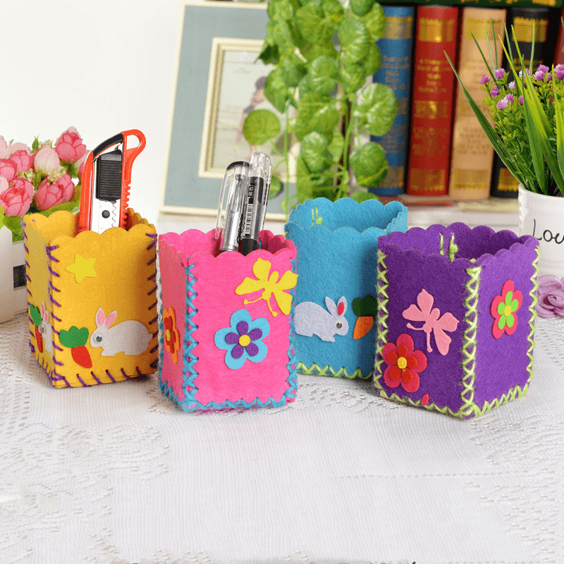 Children'S Handmade Cloth Pen Holder Three-Dimensional Diy - MRSLM