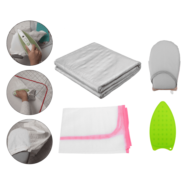 4PCS Portable Ironing Tablecloth Household Electric Iron Iron Protection Mat Useful Iron Protection Pad - MRSLM