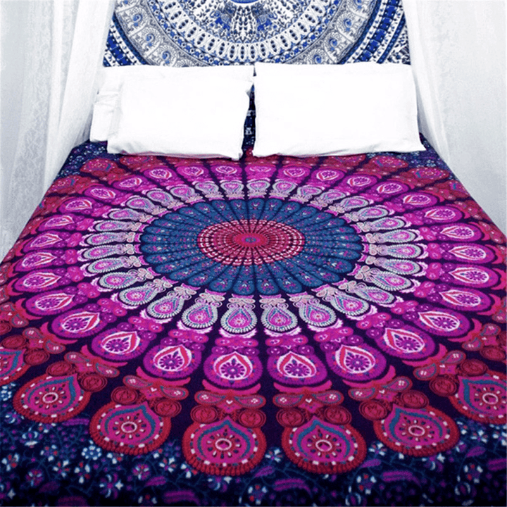 Honana WX-99 New 150X210Cm Bohemian Style Polyester Fiber Beach Towel Mat Tapestry Mandala Rectangle Bed Sheet - MRSLM