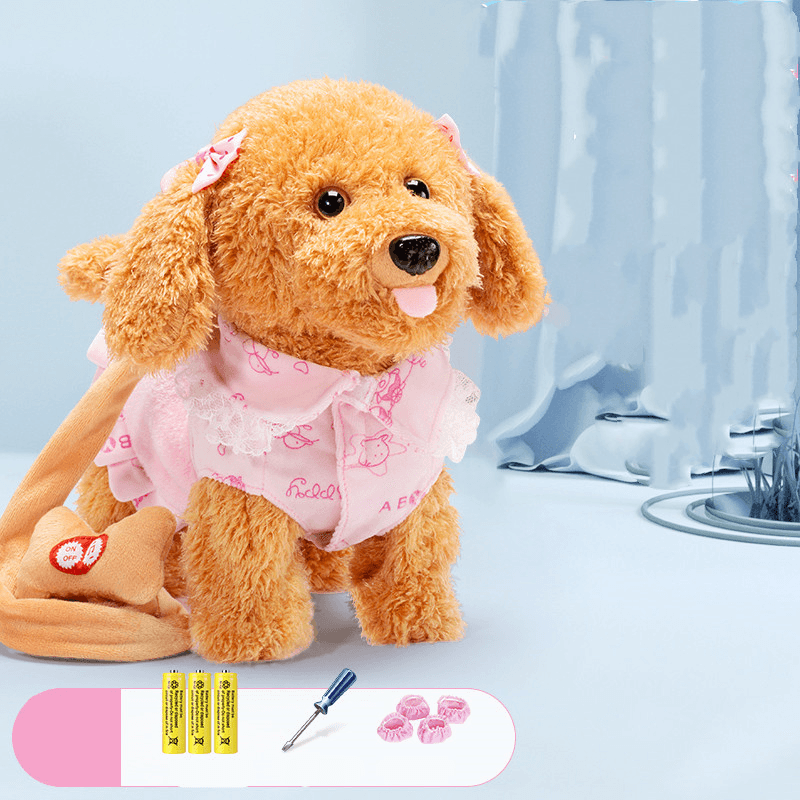 Children'S Electric Plush Toy Dog Can Walk, Bark, Sing, Charge Smart Puppy Simulation - MRSLM