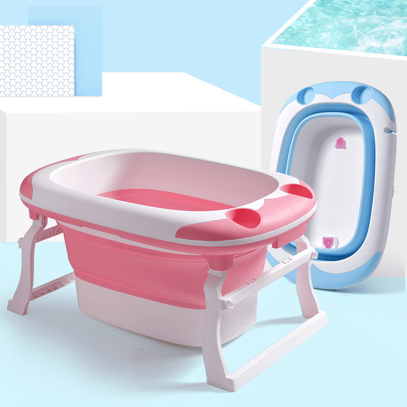 Baby Folding Tub Large Can Sit Thick Bath Tub - MRSLM