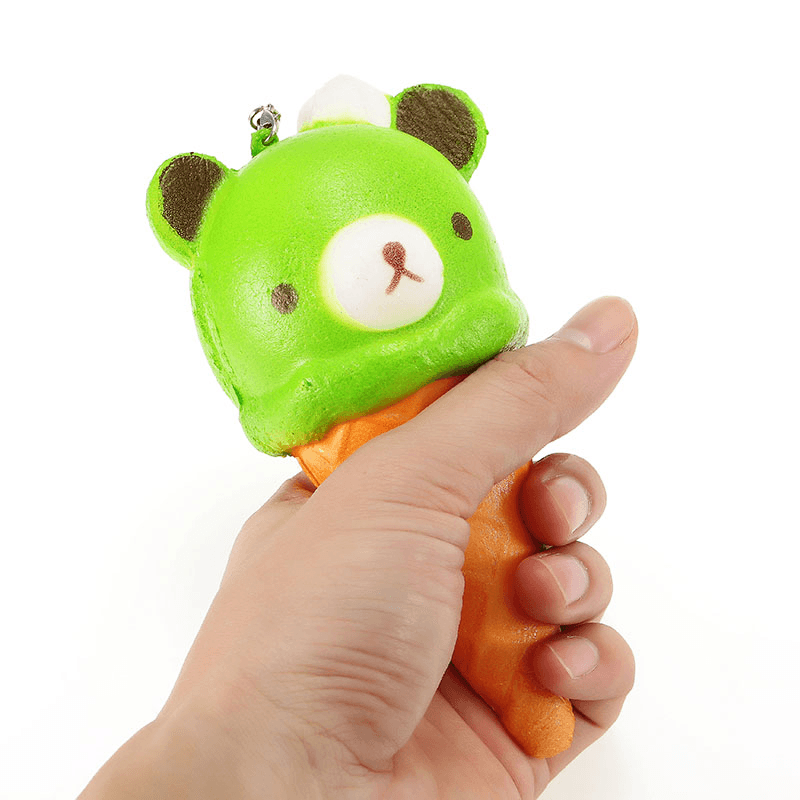 Squishy Ice Cream Bear Soft Slow Rising Collection Gift Decor Squish Squeeze Toy - MRSLM