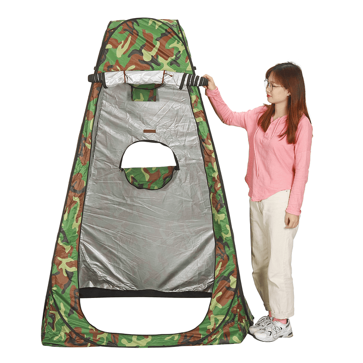 Single/Double Portable Pop-Up Tent Camping Toilet Shower Dressing Privacy Room Tent Waterproof - MRSLM