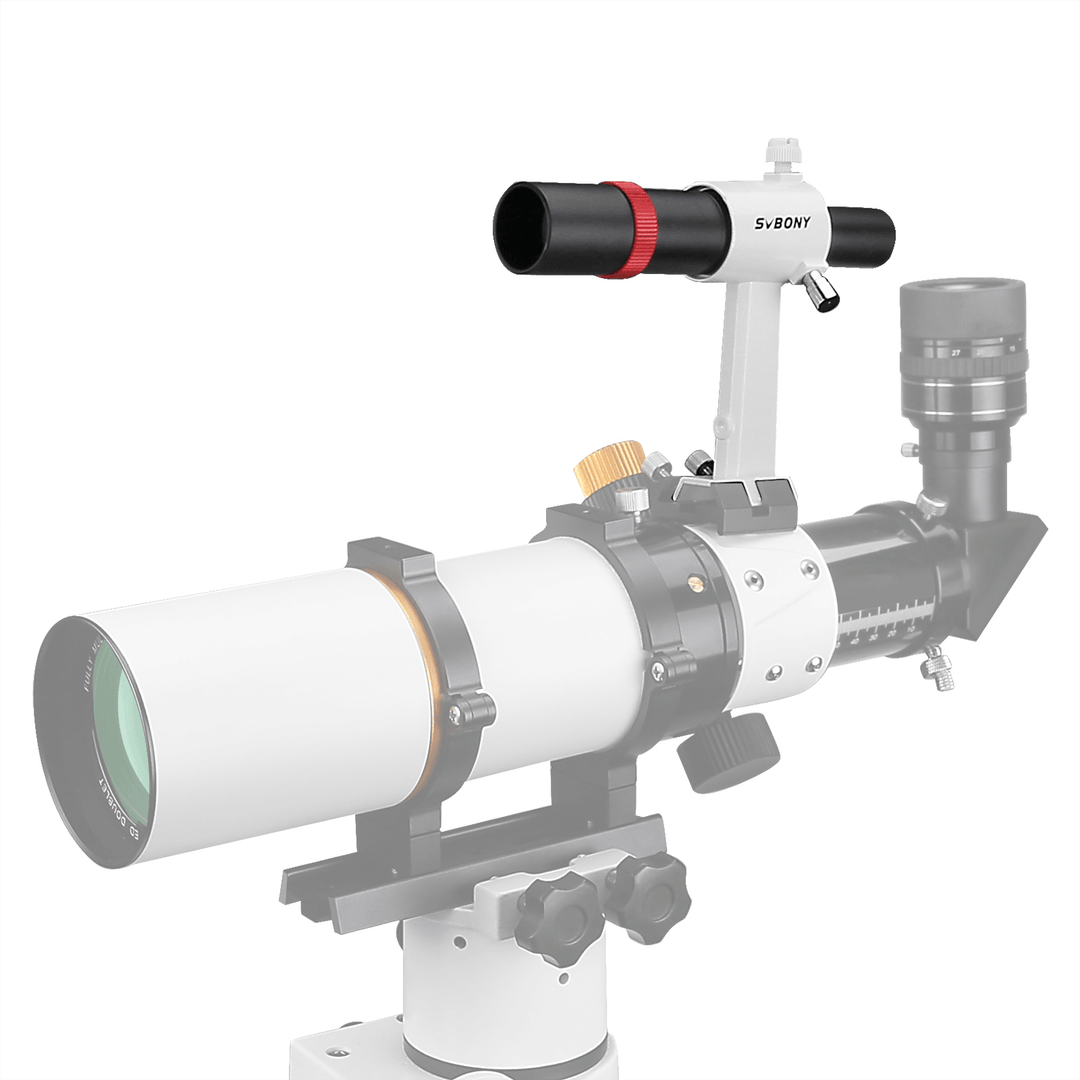 SVBONY SV182 6X30 Metal Finderscope for Astronomy Telescope with Crosshairs and Bracket - MRSLM