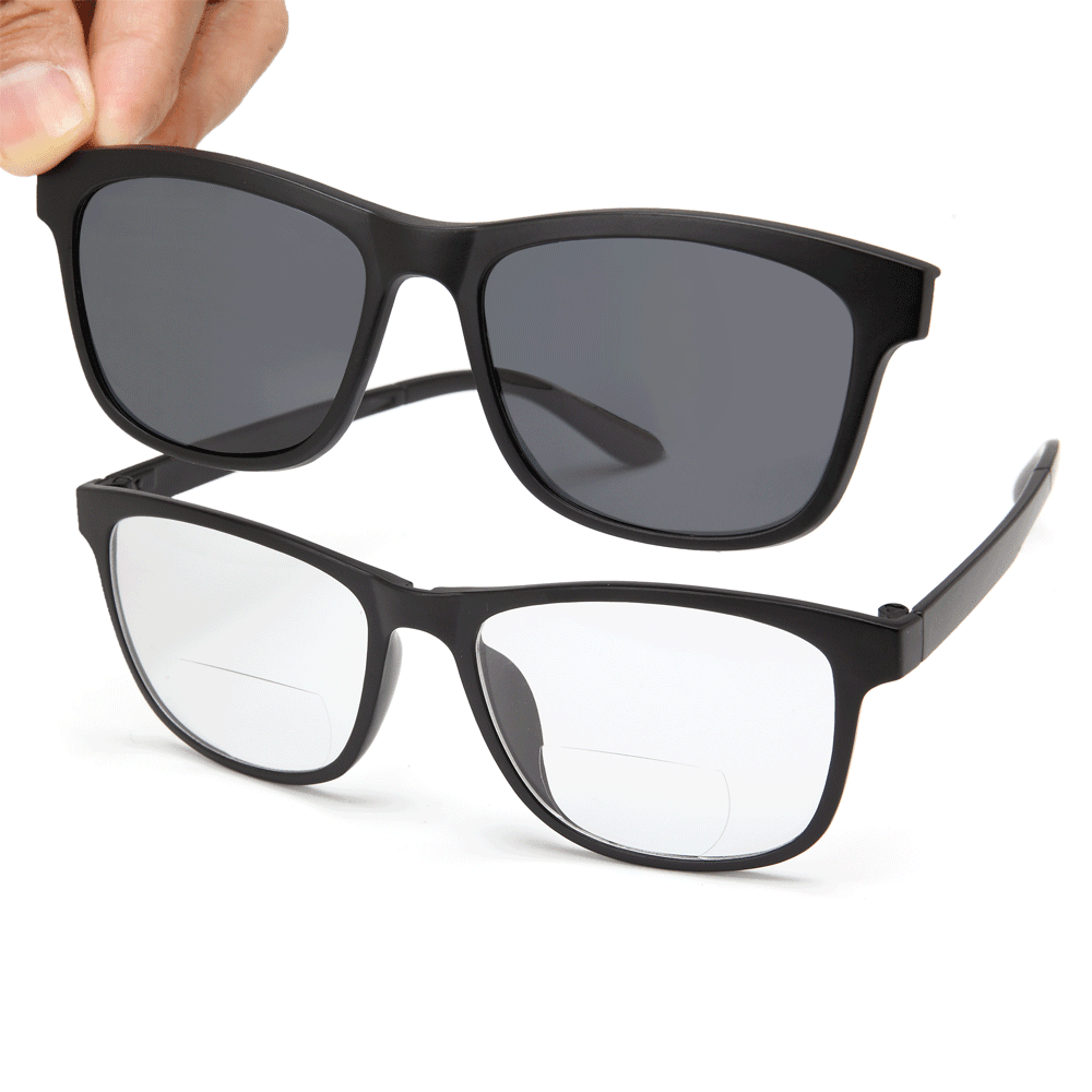 3 Piece Magnet Dual-Purpose Reading Glasses Lens with Frame - MRSLM