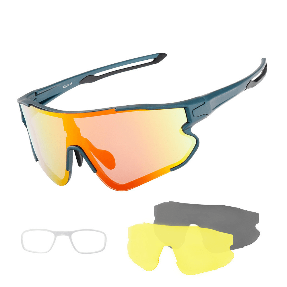 New Outdoor Cycling Glasses Interchangeable Lens Set UV Protection - MRSLM