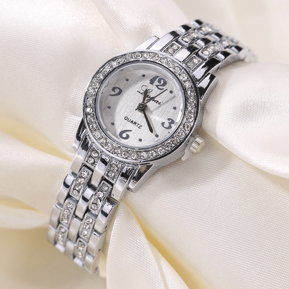 LVPAI XR1671-1 Diamond Dress Ladies Wrist Watch Full Steel Elegant Design Quartz Watch - MRSLM