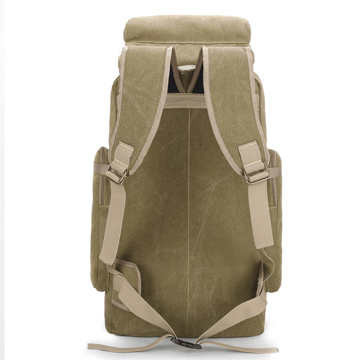 Ipree® 80L Canvas Tactical Backpack Waterproof Travel Bag Unisex Hiking Climbing Rucksack - MRSLM