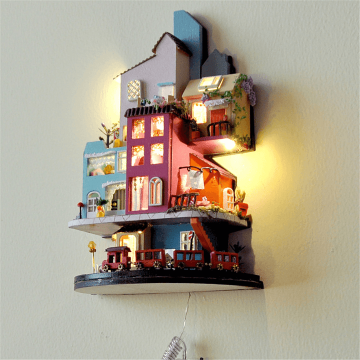 TIANYU TC2 Cloud Town DIY House Cloud House Candy Color Town Art House Creative Gift with Dust Cover - MRSLM