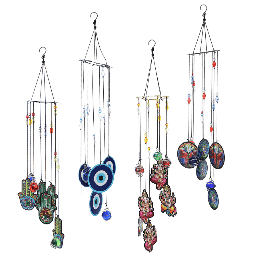 Colorful Wind Chimes Crystal Ball Prism Hanging Window Craft Gift Home Garden Decorations - MRSLM