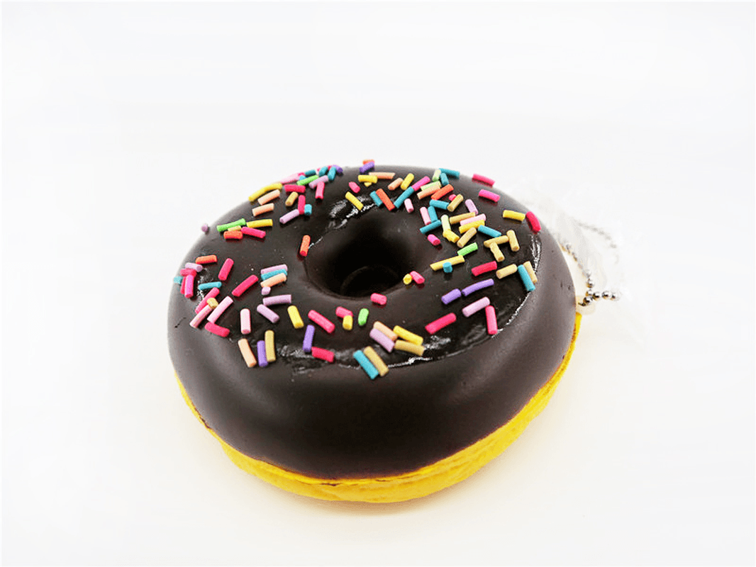 Cake Squishy Chocolate Donuts 9CM Scented Doughnuts Squeeze Jumbo Gift Collection with Packaging - MRSLM