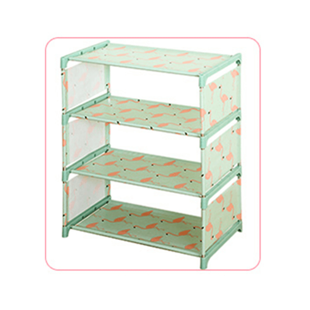 4 Layer Home Shoe Stand Wall Bench Rack Shelf Storage Baskets Closet Organizer Cabinet - MRSLM